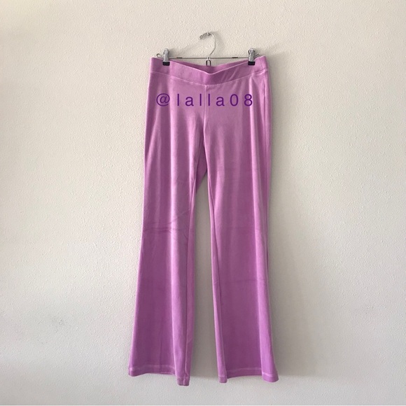 JUICY COUTURE Velour OG Bling Tracksuit Hoodie & Pant Set Violet Pink Small - Picture 10 of 15